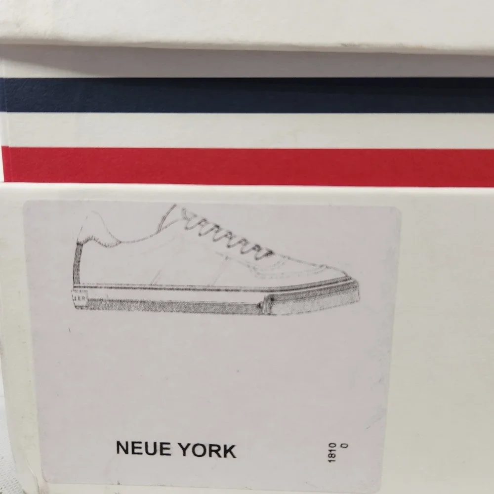 Moncler Neue York Sneakers Womens Size 39 White Low Top Leather Luxury Shoes